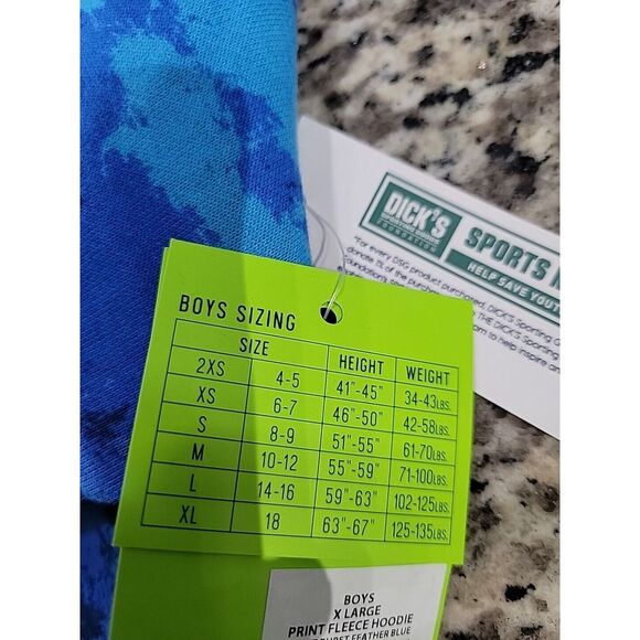 Dicks Sporting Goods Boys Size‎ XL DSG Boys Pullover Fleece Blue/Black - Picture 4 of 7